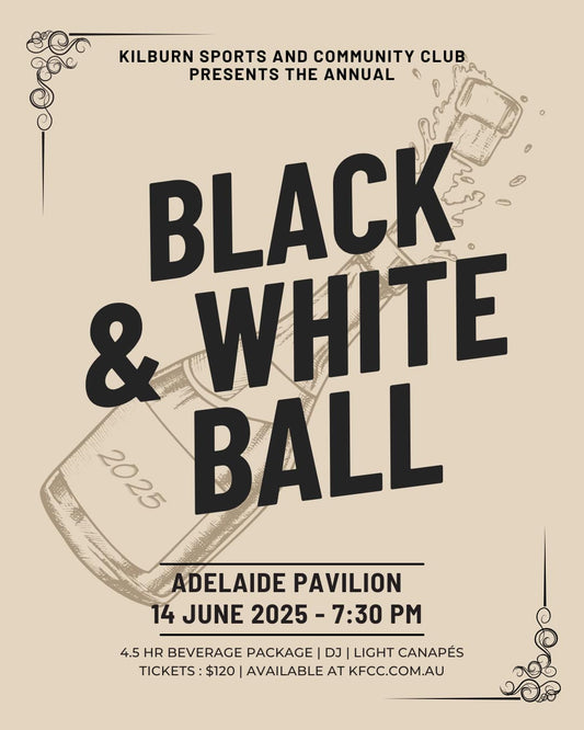 BLACK N WHITE BALL- PART PAYMENT  $40