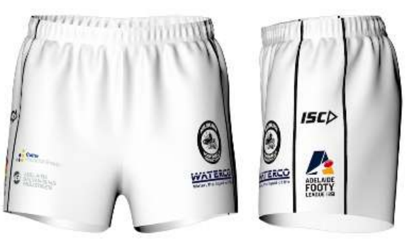 Gameday Snr Footy Shorts BLACK or WHITE